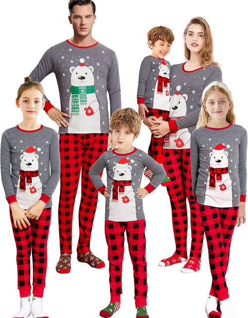 Load image into Gallery viewer, Christmas Family Matching Red Holiday Pajama PJ Sets
